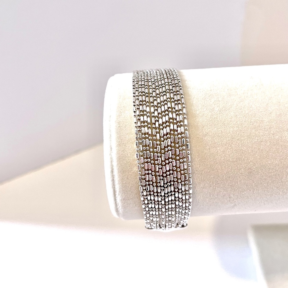 Italian Sterling Silver 925 Multi-Strand Bracelet